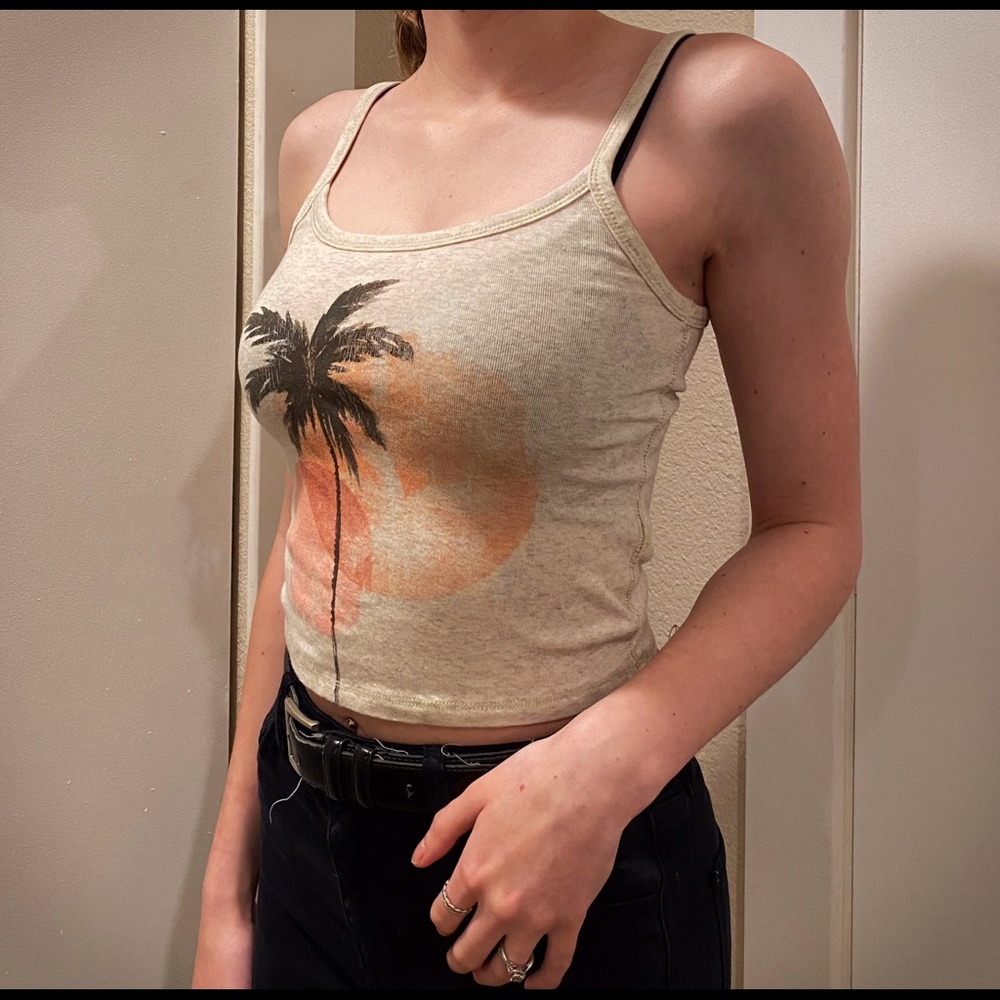 Tropical sunset tank top